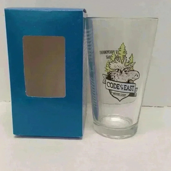 Moosehead Light Beer Glass  Code of the East **New - Picture 6 of 9